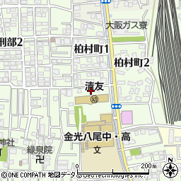 大阪府八尾市柏村町1丁目54周辺の地図