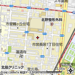 大阪市営鶴ヶ丘住宅１１号棟周辺の地図