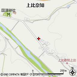 三重県名張市上比奈知654周辺の地図