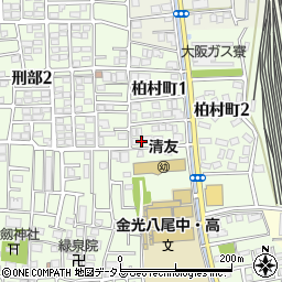 大阪府八尾市柏村町1丁目44周辺の地図