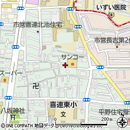 株式会社金富　喜連東店周辺の地図