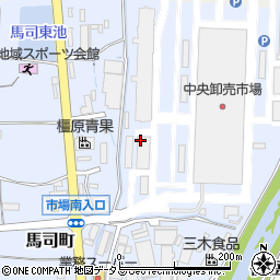 奈良県中央卸売市場水産物卸協同組合周辺の地図