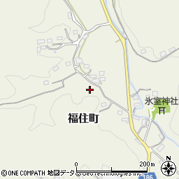 奈良県天理市福住町周辺の地図