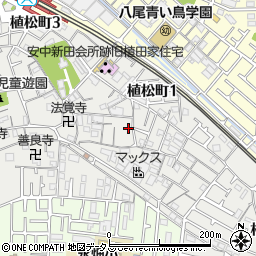 大阪府八尾市植松町2丁目10-7周辺の地図