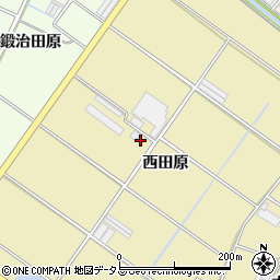 愛知県田原市亀山町西田原周辺の地図