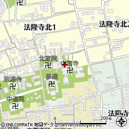 中宮寺周辺の地図