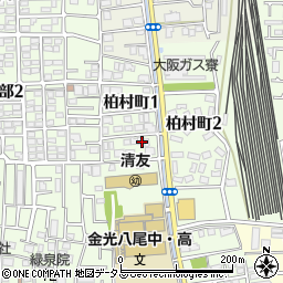 大阪府八尾市柏村町1丁目37周辺の地図