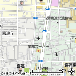 名鉄協商大阪喜連東１丁目駐車場周辺の地図