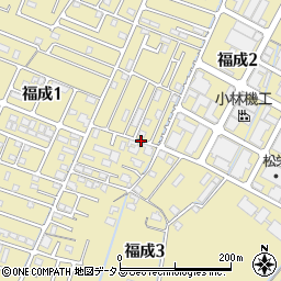 岡山県岡山市南区福成周辺の地図