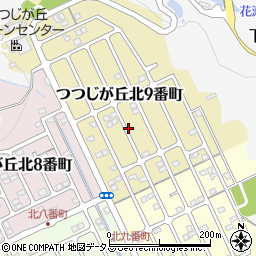 三重県名張市つつじが丘北９番町周辺の地図