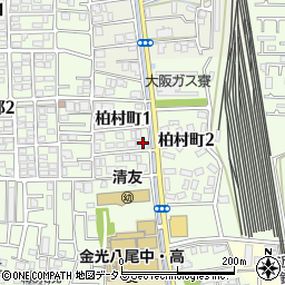 大阪府八尾市柏村町1丁目35周辺の地図
