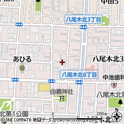 高田紙器八尾木倉庫周辺の地図