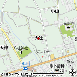 愛知県田原市赤羽根町大辻周辺の地図