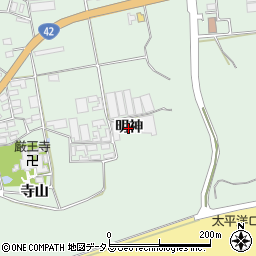 愛知県田原市赤羽根町（明神）周辺の地図