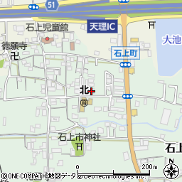 奈良県天理市石上町587-4周辺の地図