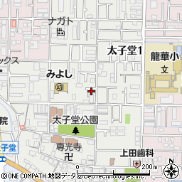 大阪府八尾市太子堂周辺の地図