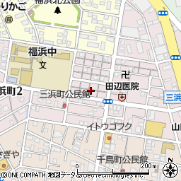 岡山県岡山市南区三浜町周辺の地図