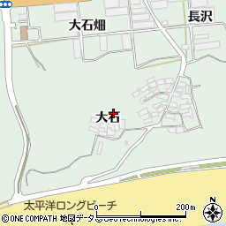 愛知県田原市赤羽根町（大石）周辺の地図