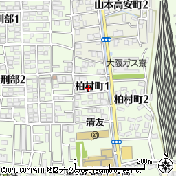大阪府八尾市柏村町1丁目21周辺の地図