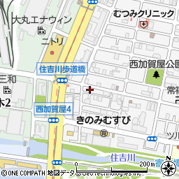 ハーモニーテラス西加賀屋周辺の地図