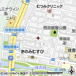 住之江西加賀屋郵便局周辺の地図