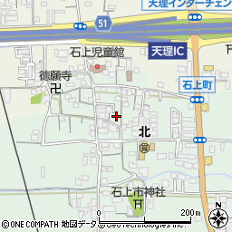 奈良県天理市石上町518-1周辺の地図