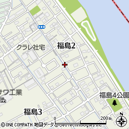 岡山県岡山市南区福島周辺の地図