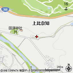 三重県名張市上比奈知105周辺の地図