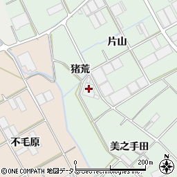 愛知県田原市赤羽根町猪荒周辺の地図