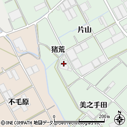 愛知県田原市赤羽根町（猪荒）周辺の地図