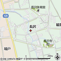 愛知県田原市長沢町（長沢）周辺の地図