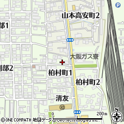大阪府八尾市柏村町1丁目11周辺の地図