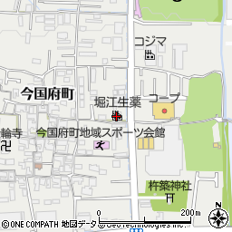 堀江生薬郡山工場周辺の地図