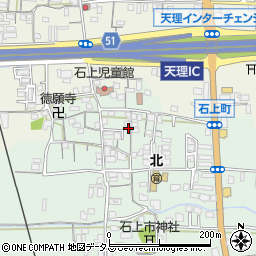 奈良県天理市石上町518周辺の地図