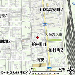 大阪府八尾市柏村町1丁目10周辺の地図