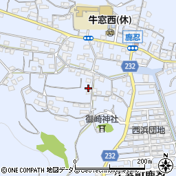 岡山県瀬戸内市牛窓町鹿忍5287-6周辺の地図