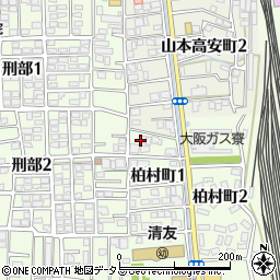 大阪府八尾市柏村町1丁目4周辺の地図