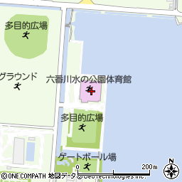 六番川水の公園体育館周辺の地図
