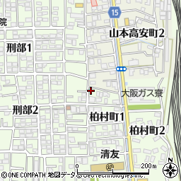 大阪府八尾市柏村町1丁目6周辺の地図