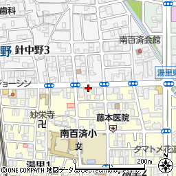 大阪厚生信用金庫針中野支店コインパーキング周辺の地図
