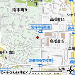 ファミリーマート八尾南本町店周辺の地図