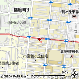 上谷歯科医院(長居)周辺の地図