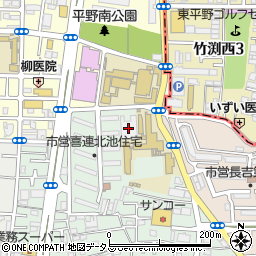 ドラッグストアコスモス喜連東店周辺の地図