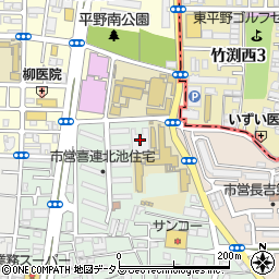 ドラッグストアコスモス喜連東店周辺の地図