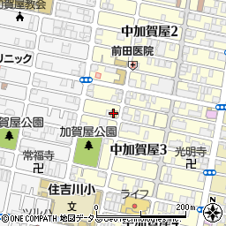 セブンイレブン大阪中加賀屋３丁目店周辺の地図