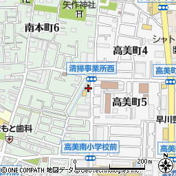 リパークファミリーマート八尾南本町店駐車場周辺の地図
