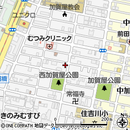 タイムズ西加賀屋第２駐車場周辺の地図