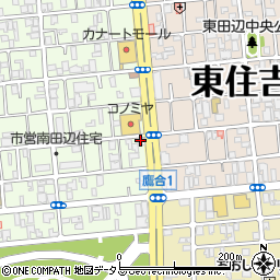 ａｕショップ　南田辺店周辺の地図