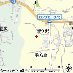 愛知県田原市高松町蝉ケ沢周辺の地図