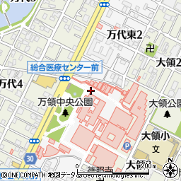 大阪府大阪市住吉区万代東周辺の地図